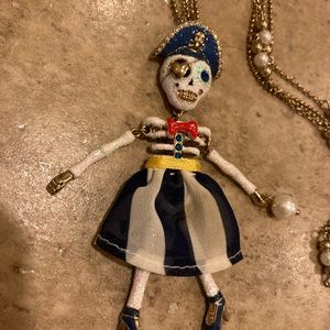 Betsy Johnson Halloween Girl Pirate Necklace